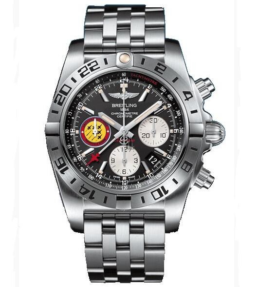 Breitling Chronomat 44 GMT Patrouille Suisse 50th Anniversary Watch AB04203J/BD29/377A  replica.