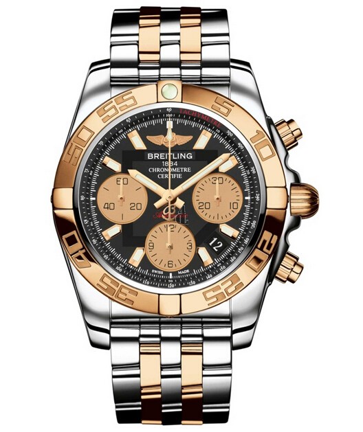 Breitling Chronomat 41 Steel & Rose Gold Mens Watch CB014012/BA53/378C  replica.
