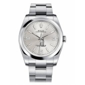 Fake Rolex Oyster Perpetual No Date Stainless Steel Silver dial 116000 SAIO.