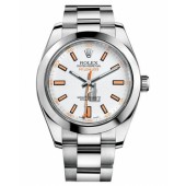 Fake Rolex Milgauss Stainless Steel White dial 116400 WO.