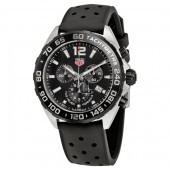Tag Heuer Formula 1 Chronograph Black Dial Black Rubber Men's Watch CAZ1010.FT8024 fake.