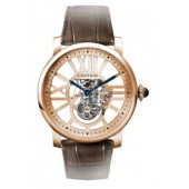 AAA quality Rotonde de Cartier Flying Tourbillon Skeleton Dial Men's Watch W1580046 replica.
