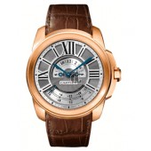 AAA quality Calibre De Cartier Multiple Time Zone 18 kt Rose Gold Mens Watch W7100025 replica.