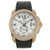 AAA quality Calibre De Cartier Diamond Pink Gold Automatic Mens Watch WF100005 replica.
