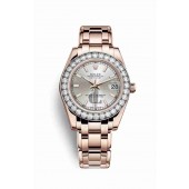 Rolex Pearlmaster 34 Everose gold 81285 Silver Dial
