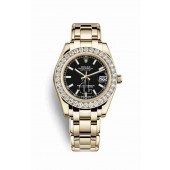 Rolex Pearlmaster 34 yellow gold 81298 Black Dial