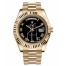 Fake Rolex Day Date II President Yellow Gold Black dial 218238 BKRP.