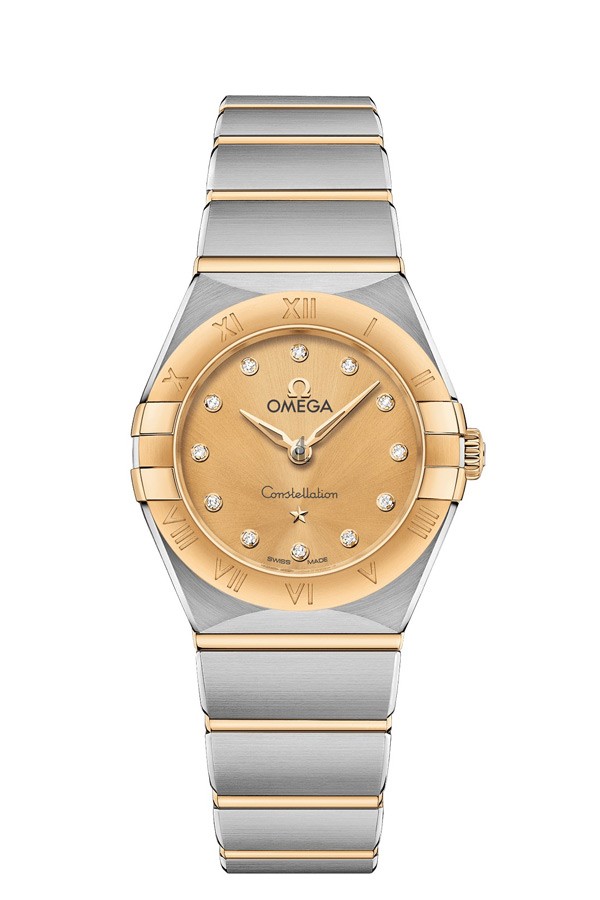 OMEGA Constellation Steel yellow gold Diamonds Watch 131.20.25.60.58.001 replica