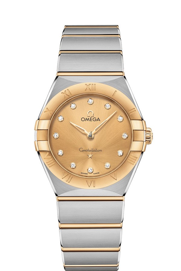 OMEGA Constellation Steel yellow gold Diamonds Watch 131.20.28.60.58.001 replica