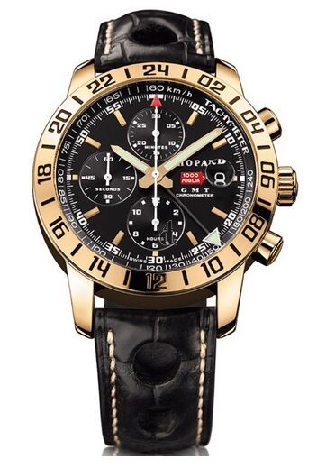 Imitation Chopard Mille Miglia GMT Chrono Rose Gold Watch
