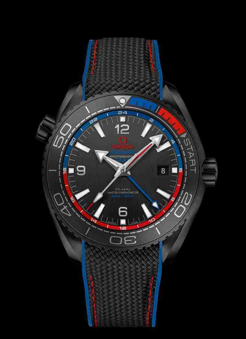 Fake OMEGA Seamaster Planet Ocean 600M Co-axial Master Chronometer GMT 45.5mm 215.92.46.22.01.004
