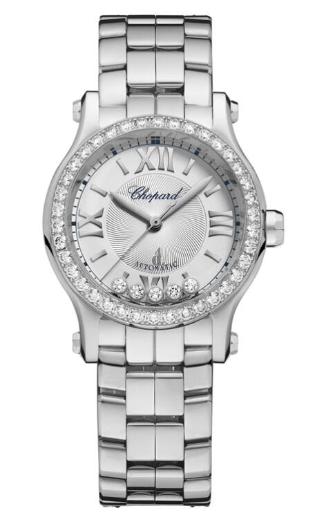 fake Chopard Happy Sport Automatic Diamond Silver Dial Ladies 278573-3014