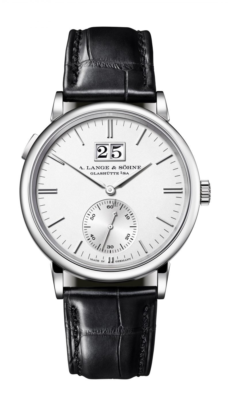 fake A. Lange & Sohne Saxonia Outsize Date solid silver dial 381.026