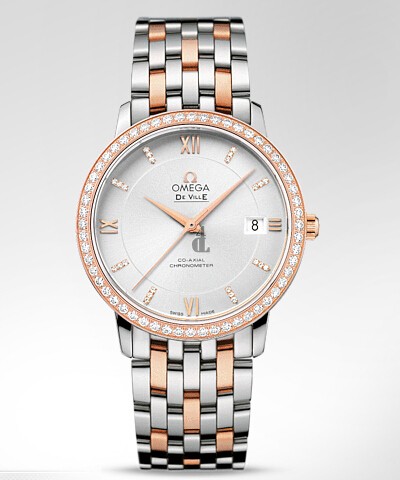 Omega DeVille Prestige Co-Axial 36.8MM Diamonds  watch replica 424.25.37.20.52.001