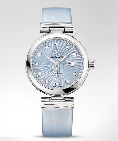 Omega DeVille Ladymatic Blue Automatic Diamond  watch replica 425.32.34.20.57.002