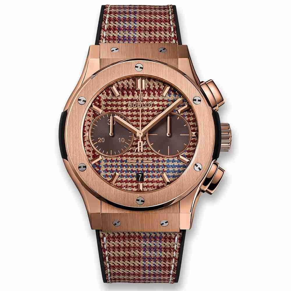 Hublot Classic Fusion Chronograph Italia Independent Prince-De-Galles King Gold 45mm 521.OX.2709.NR.ITI18