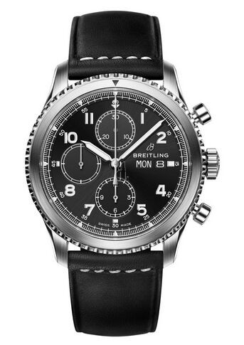 Breitling Navitimer 8 Chronograph Black Dial Leather Strap A13314101B1X1