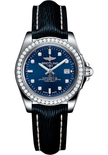 Breitling Galactic 32 Blue Diamond Dial Women's Watch A7133053/C966/210X/A14BA.1 replica