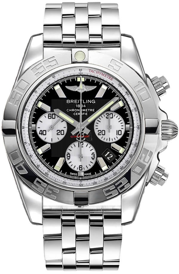 Breitling Chronomat Black Dial Stainless Steel Men's Watch AB011012/B967/388A replica