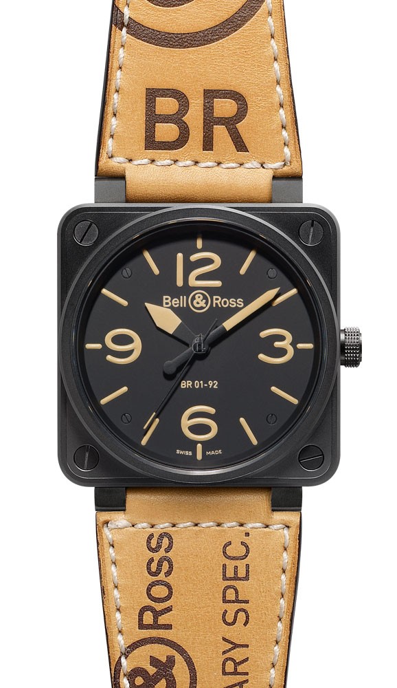 Heritage Bell & Ross Automatic 46mm Mens Watch BR 01-92 HERITAGE fake