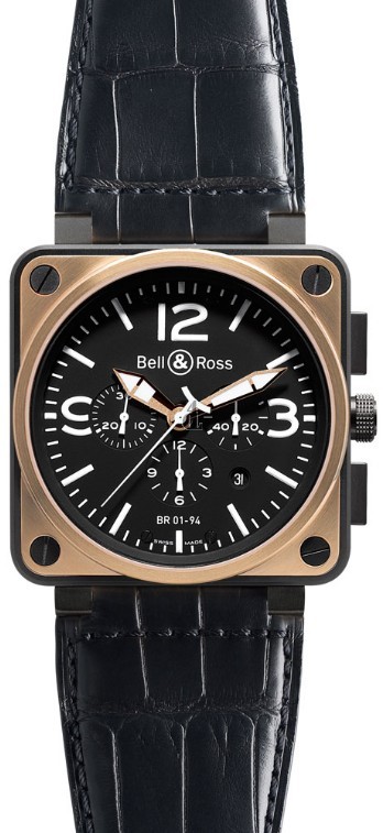 Bell & Ross Chronographe Pink Gold & Carbon BR 01-94 PINK GOLD&CARBON fake
