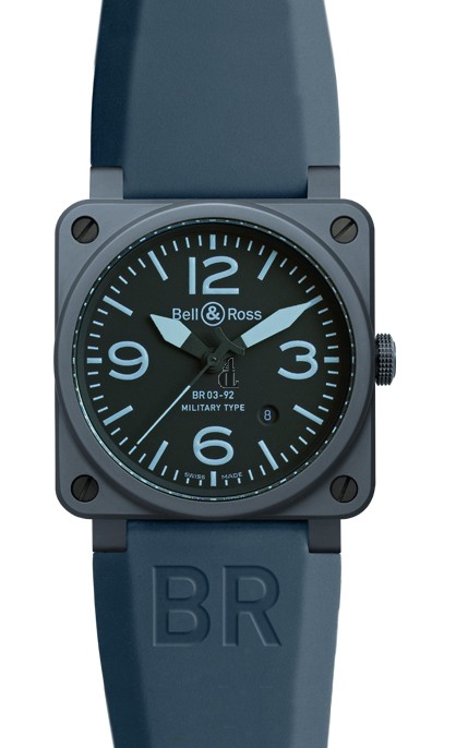 Blue Ceramic Bell & Ross Automatic 42mm Mens Watch BR 03-92 BLUE CERAMIC fake