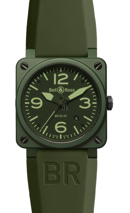 Military Ceramic Bell & Ross Automatic 42mm Mens Watch BR 03-92 Military Ceramic fake