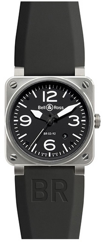 Steel Bell & Ross BR Mens Automatic Watch BR 03-92 NEW STEEL fake
