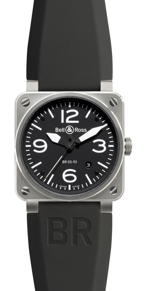 Steel Bell & Ross Automatic 42mm Mens Watch BR 03-92 STEEL fake