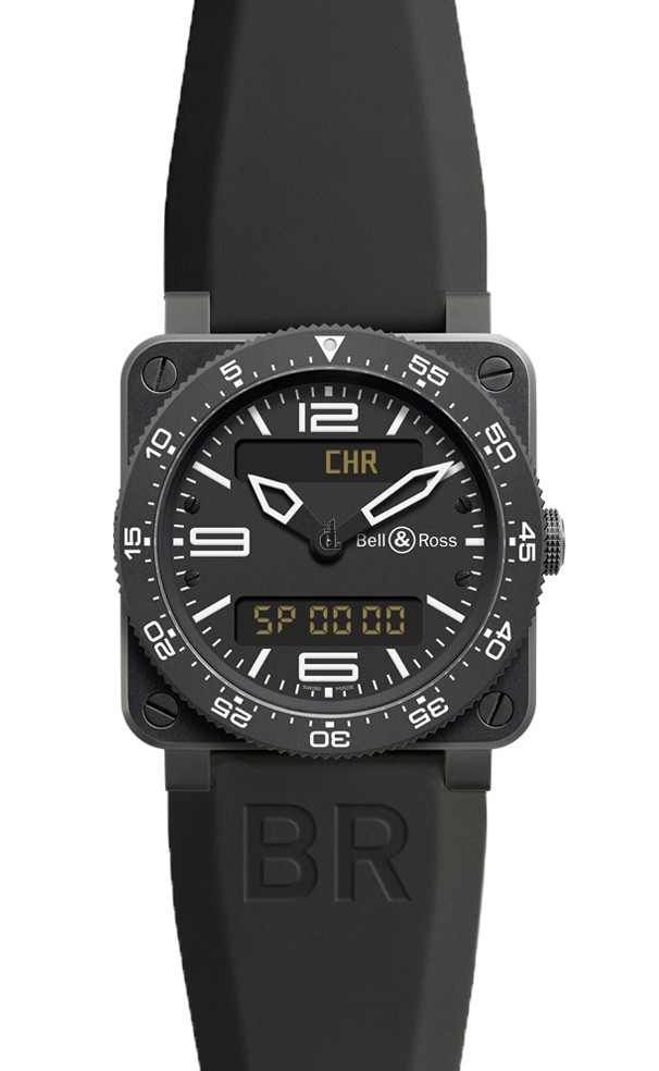 Type Aviation Carbon Bell & Ross Type Aviation Quartz 42mm Mens Watch BR 03 TYPE AVIATION CARBON fake