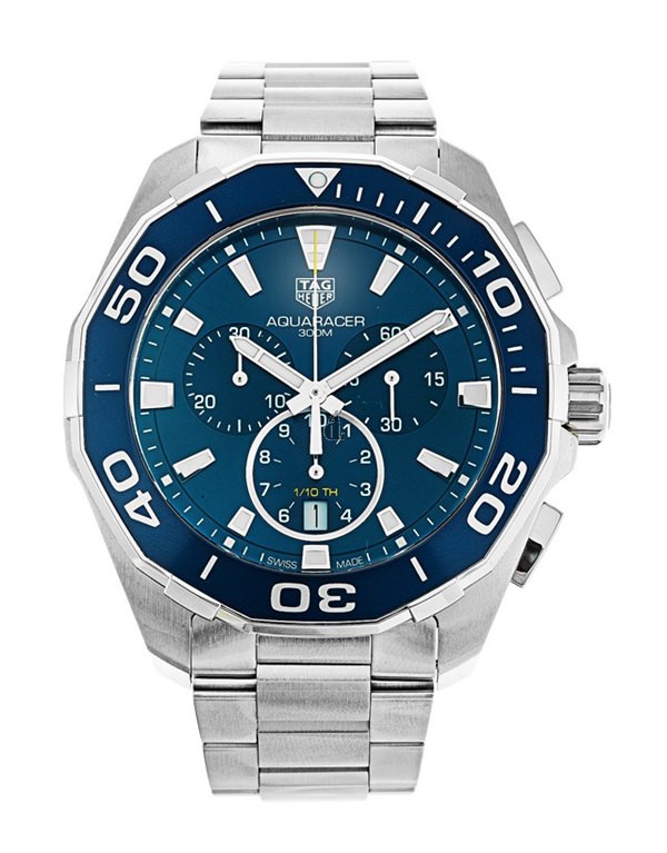 Tag Heuer Aquaracer Blue Dial Chronograph Stainless Steel Men's Watch CAY111B.BA0927 fake.