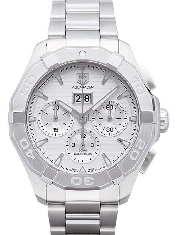 Tag Heuer Aquaracer Automatic Chronograph Silver Dial Stainless Steel Men's Watch CAY211Y.BA0926 fake.