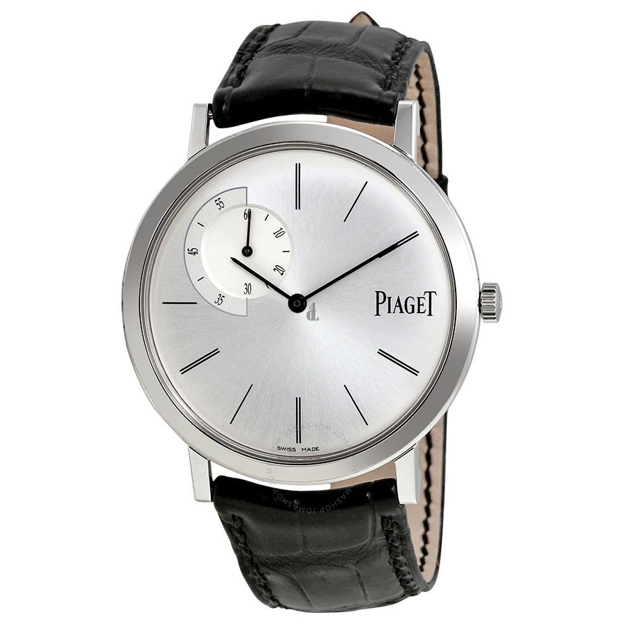 Piaget Altiplano Silver Dial Black Leather Automatic Men's Watch G0A33112 replica