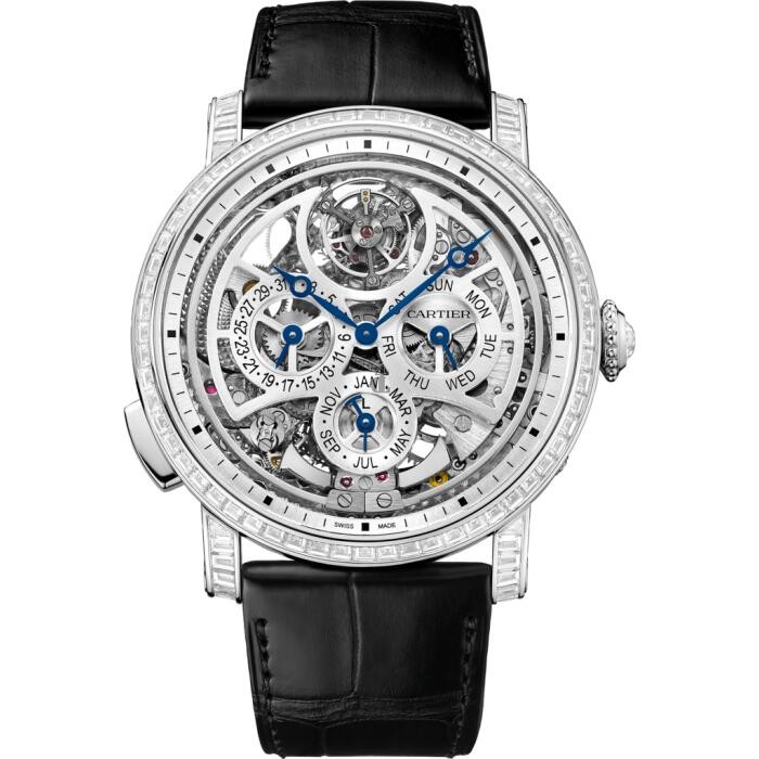 Replica Cartier Rotonde de Cartier Grande Complication Skeleton HPI00939 Platinum Watch