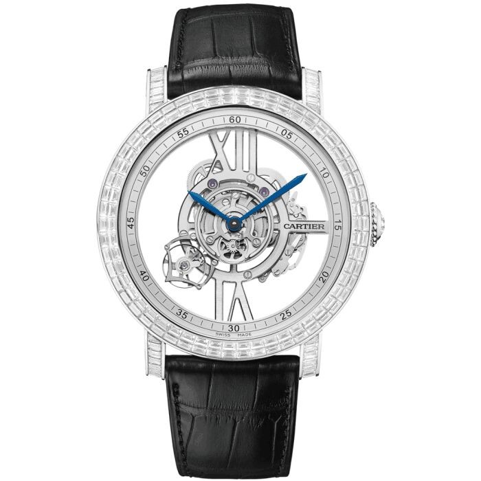 Replica Cartier Rotonde de Cartier Astrotourbillon Skeleton HPI00940 Platinum Watch