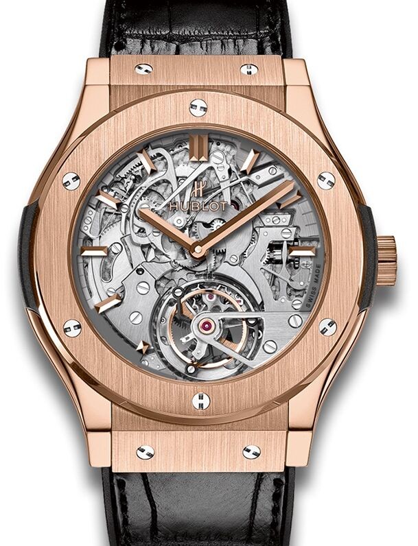 Fake Hublot Classic Fusion Tourbillon Cathedral Minute Repeater King Gold Watch