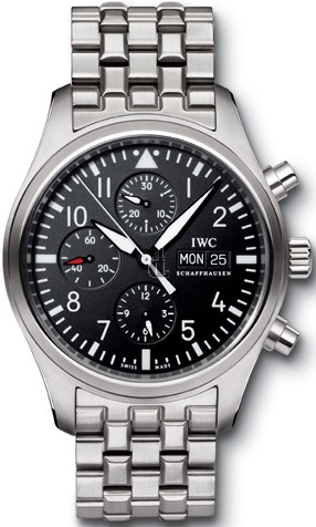 Cheap IWC Classic Pilot's Automatic Chronograph Mens Watch IW371704 fake.