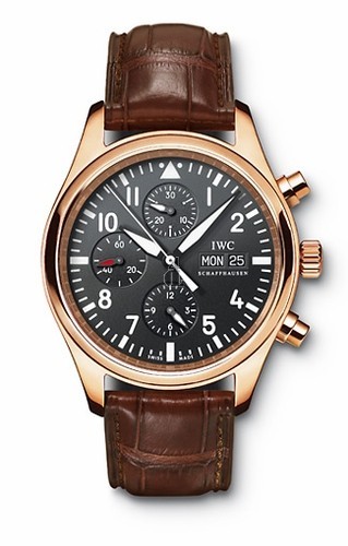 Cheap  IWC Classic Pilots Chronograph Automatic Rose Gold IW371713 fake.