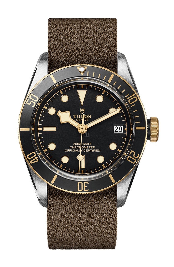fake Tudor Heritage Black Bay Steel and Gold Watch 41mm M79733N-0005