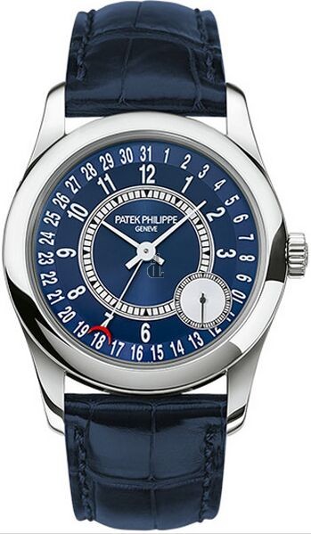 Fake Patek Philippe New White Gold Calatrava Blue Dial Men's Watch