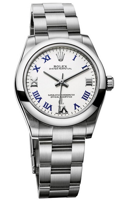 Fake Rolex Oyster Perpetual 31mm White Lacquer Dial 177200 wblro