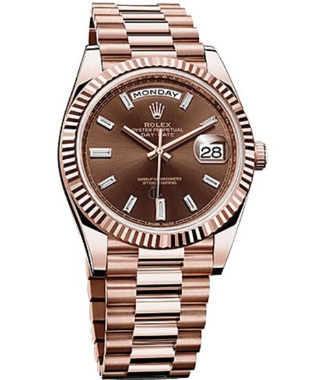 Fake Rolex Oyster Perpetual Day Date 40 228235 Chocolate Dial