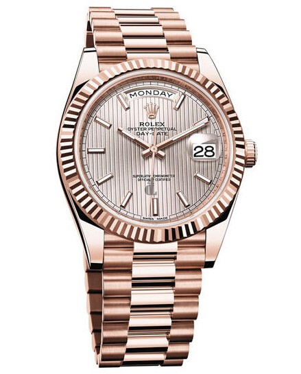 Fake Rolex Oyster Perpetual Day Date 40 228235 Pink Gold