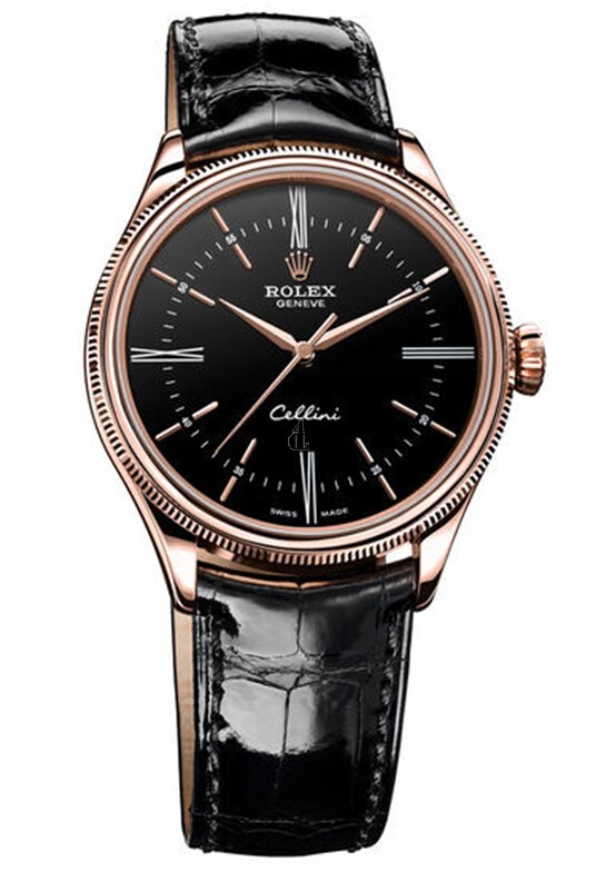Fake Rolex Cellini Time Everose Gold Watch 50505 bkbk