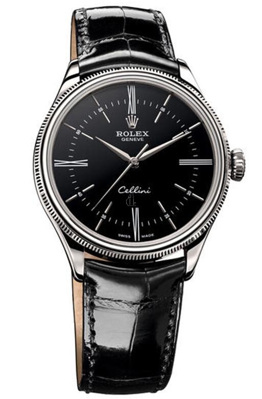 Fake Rolex Cellini Time White Gold Watch 50509 bkbk