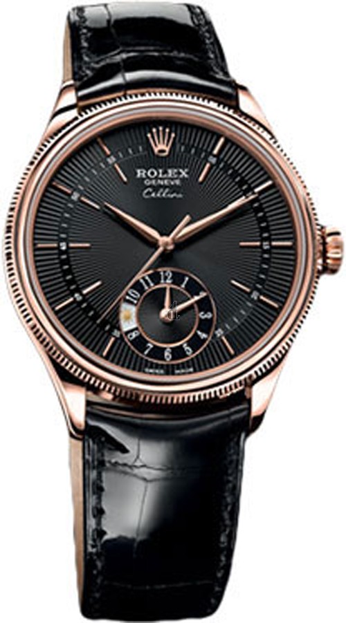 Fake Rolex Cellini Dual Time Everose Gold Watch 50525 bkbk