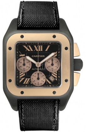 AAA quality Cartier Santos 100 Chronograph Mens Watch W2020004 replica.