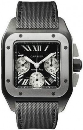 AAA quality Cartier Santos 100 Chronograph Mens Watch W2020005 replica.