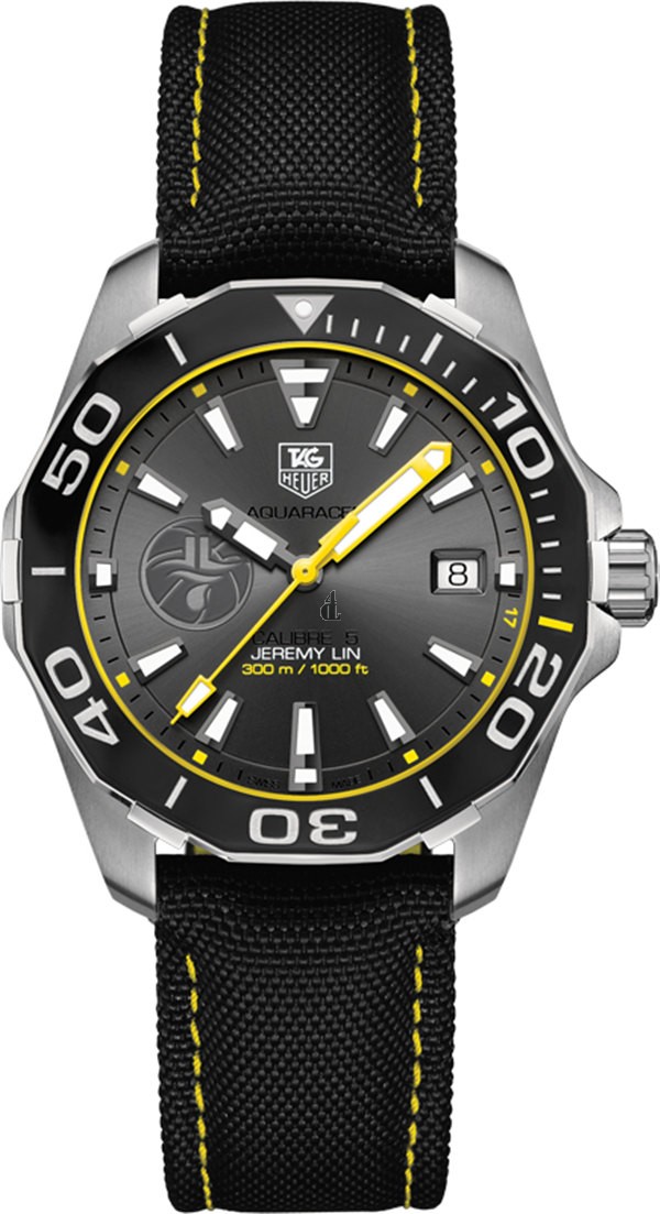 Tag Heuer Aquaracer Jeremy Lin Anthracite Dial Automatic Men's Watch WAY211F.FC6362 fake.