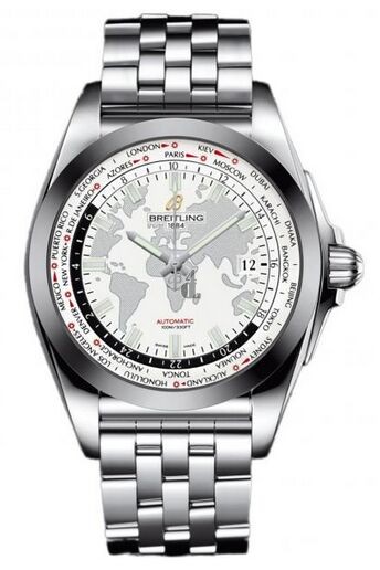 Breitling Galactic Unitime Stainless Steel WB3510U0/A777/375A